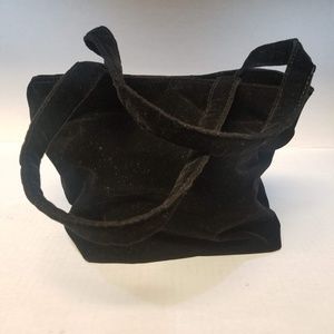 J. Jill Small Black Velvet Adjustable strap Purse